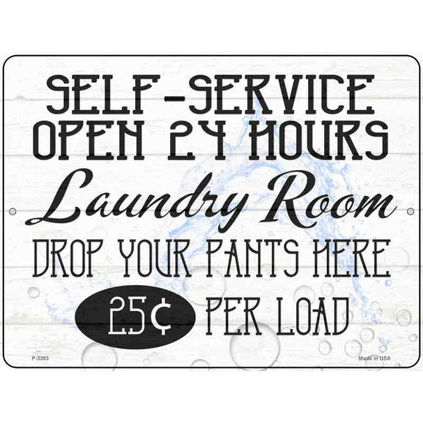 Self Service Laundry Room Wholesale Novelty Metal Parking Sign