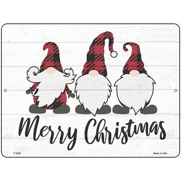 Merry Christmas Gnomes Wholesale Novelty Metal Parking Sign