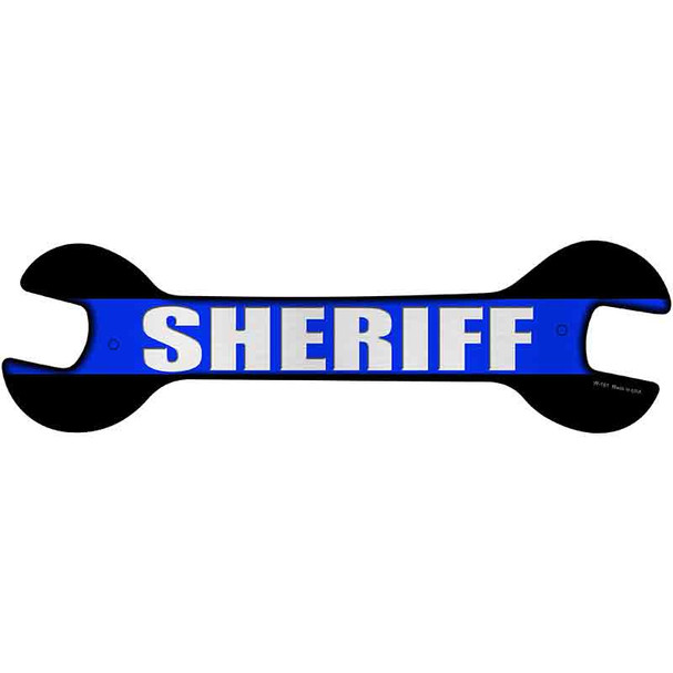 Sheriff Thin Blue Line Wholesale Novelty Metal Wrench Sign