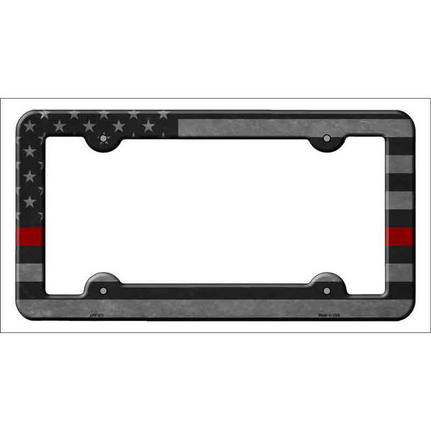 Black Red American Flag Wholesale Novelty Metal License Plate Frame