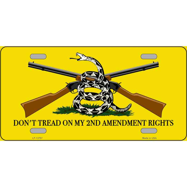 Dont Tread On My 2nd Amendment Wholesale Novelty Metal License Plate