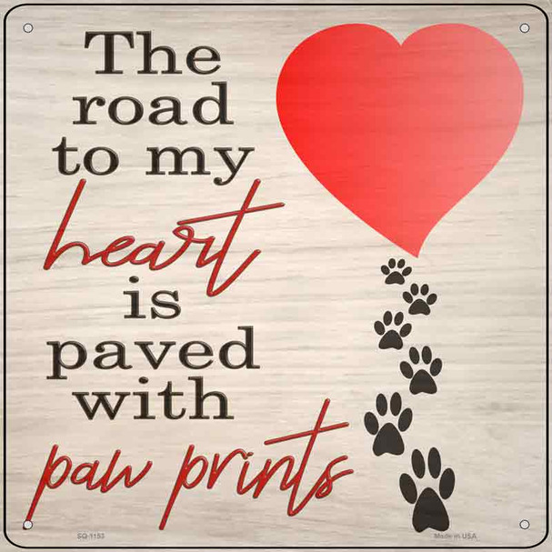 Road to my Heart Wholesale Novelty Metal Square Sign