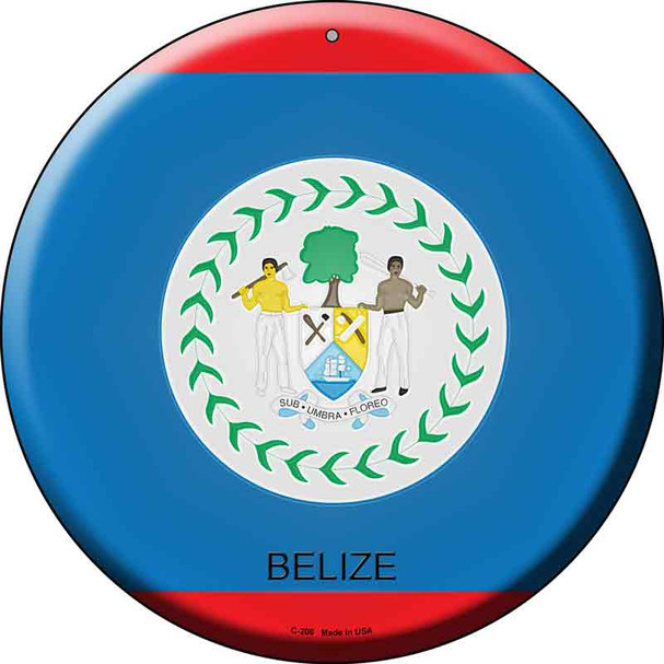 Belize Country Wholesale Novelty Metal Circular Sign