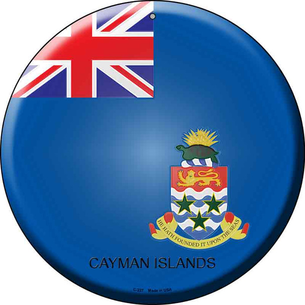 Cayman Islands Country Wholesale Novelty Metal Circular Sign