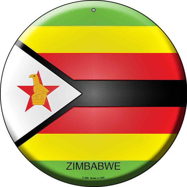 Zimbabwe Country Wholesale Novelty Metal Circular Sign