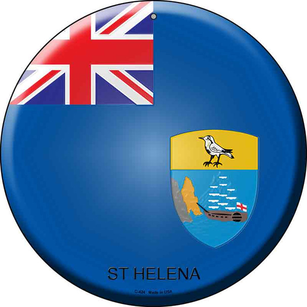 St Helena Country Wholesale Novelty Metal Circular Sign