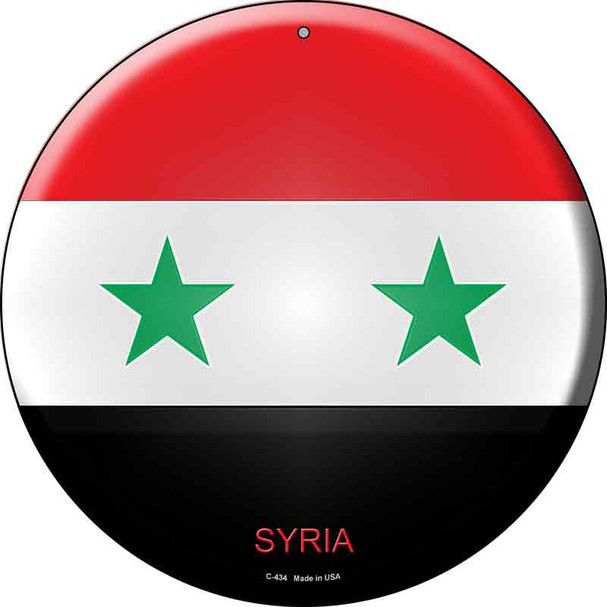 Syria Country Wholesale Novelty Metal Circular Sign