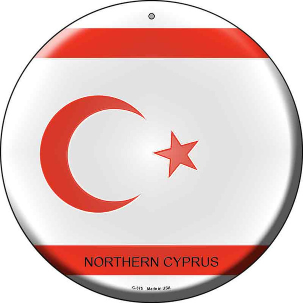 Northern Cyprus Country Wholesale Novelty Metal Circular Sign