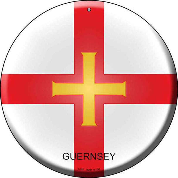 Guernsey Country Wholesale Novelty Metal Circular Sign