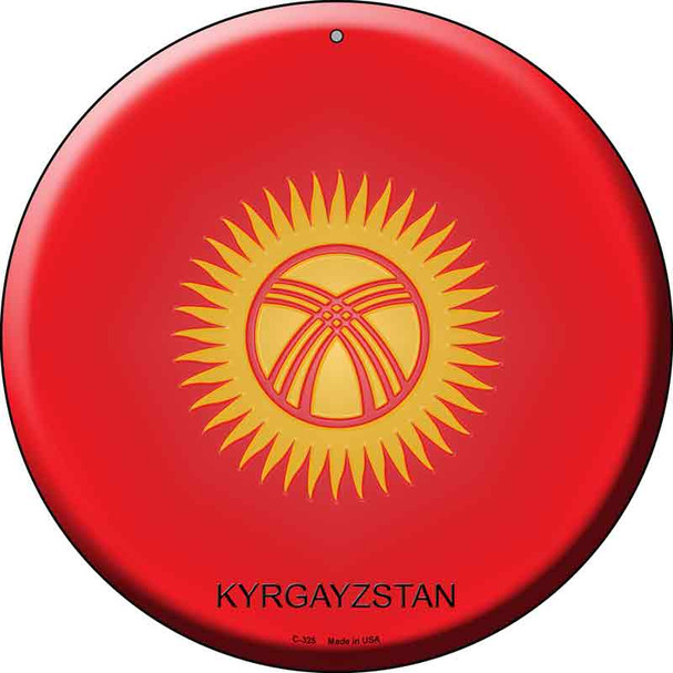 Kyrgayzstan Country Wholesale Novelty Metal Circular Sign
