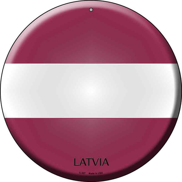 Latvia Country Wholesale Novelty Metal Circular Sign