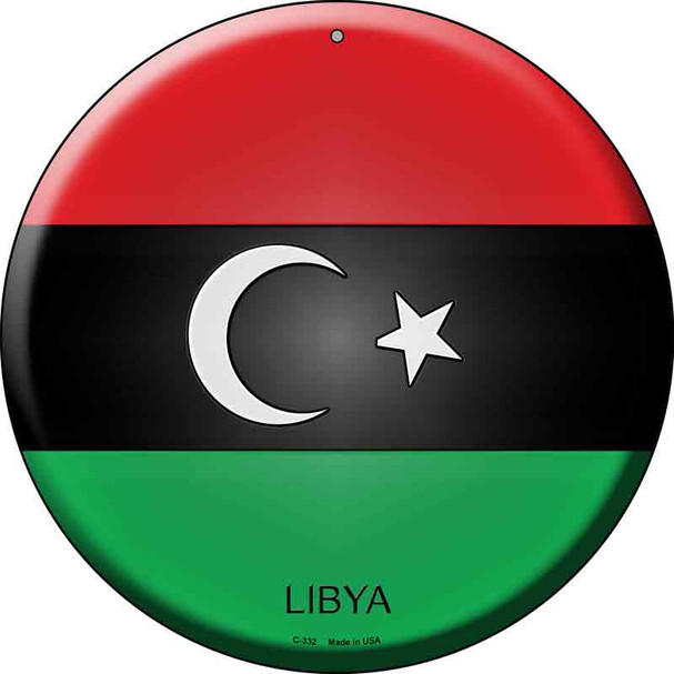 Libya Country Wholesale Novelty Metal Circular Sign