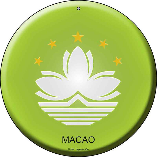 Macao Country Wholesale Novelty Metal Circular Sign