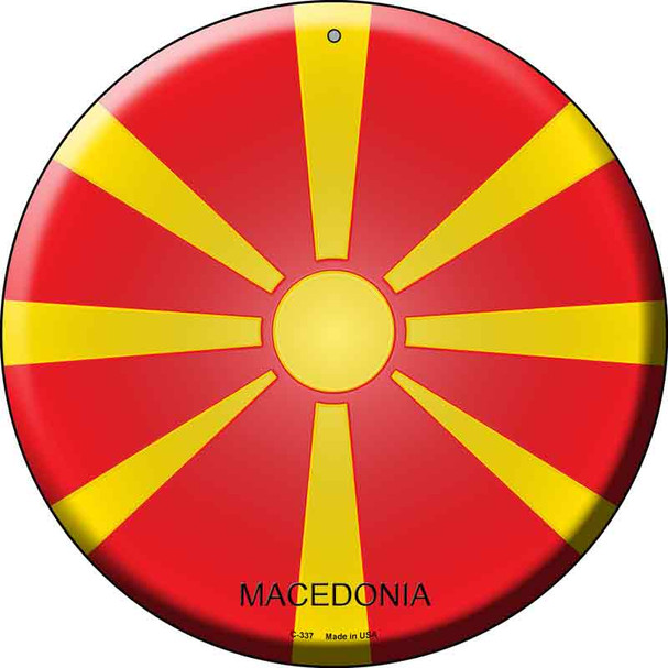 Macedonia Country Wholesale Novelty Metal Circular Sign