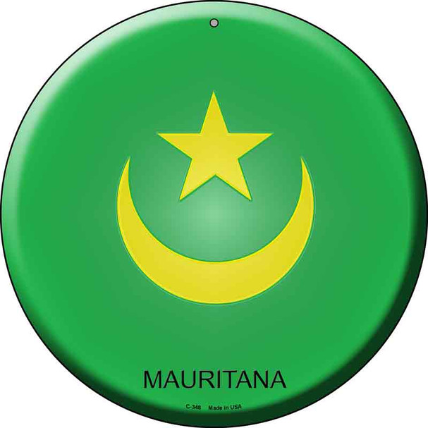 Mauritana Country Wholesale Novelty Metal Circular Sign