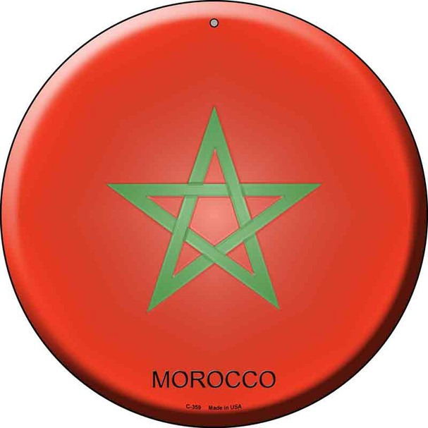 Morocco Country Wholesale Novelty Metal Circular Sign