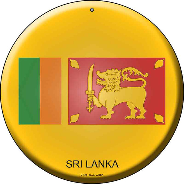 Sri Lanka Country Wholesale Novelty Metal Circular Sign