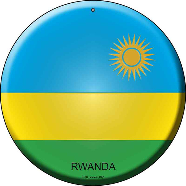 Rwanda Country Wholesale Novelty Metal Circular Sign