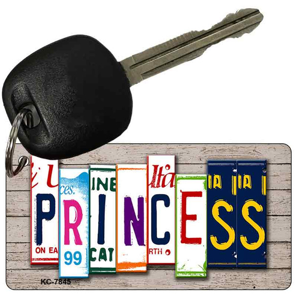 Princess License Plate Art Metal Novelty Key Chain