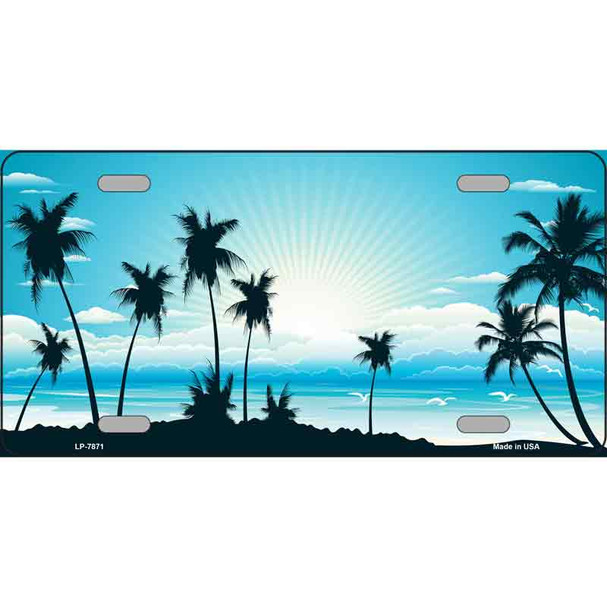 Sunset Blue Wholesale Metal Novelty License Plate