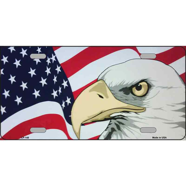 American Flag With Eagle Wholesale Metal Novelty License Plate