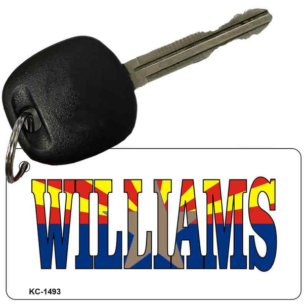 Williams Az State Flag White Wholesale Novelty Key Chain