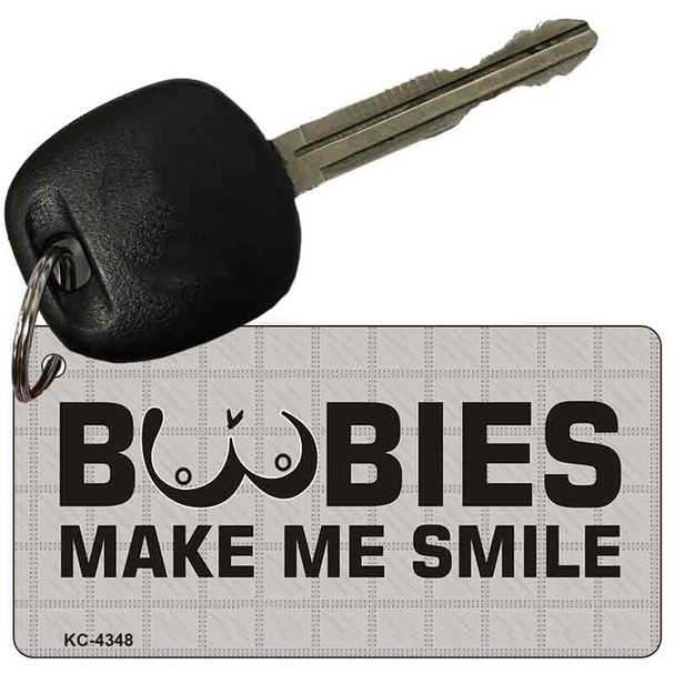 Boobies Make Me Smile Wholesale Novelty Key Chain