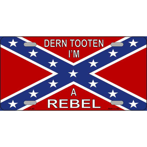 Im A Rebel Wholesale Metal Novelty License Plate