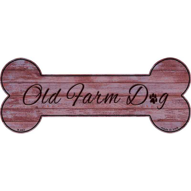 Old Farm Dog Wholesale Novelty Metal Bone Magnet