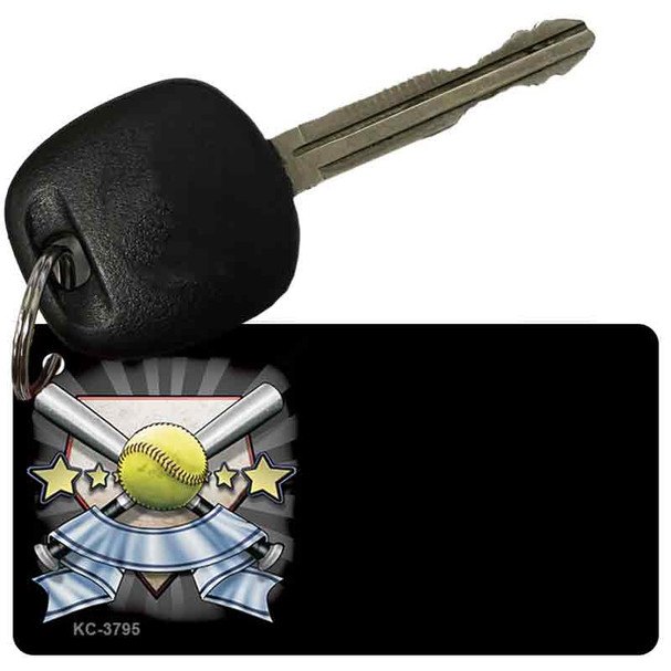 Softball Banner OffSet Wholesale Novelty Key Chain