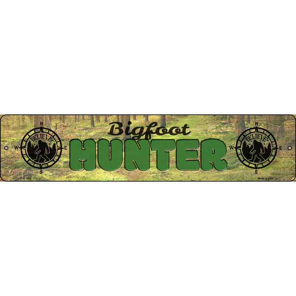 Bigfoot Hunter Wholesale Novelty Metal Street Sign