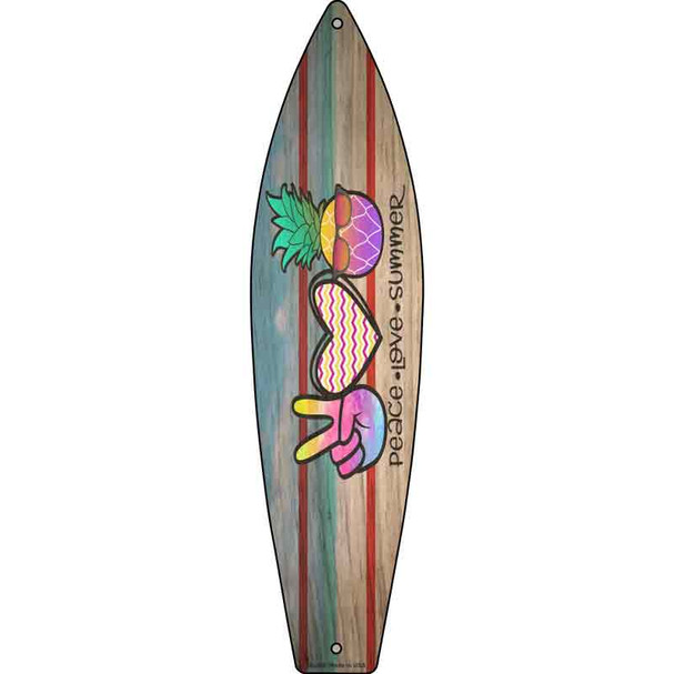 Peace Love Summer Chevron Wholesale Novelty Metal Surfboard Sign