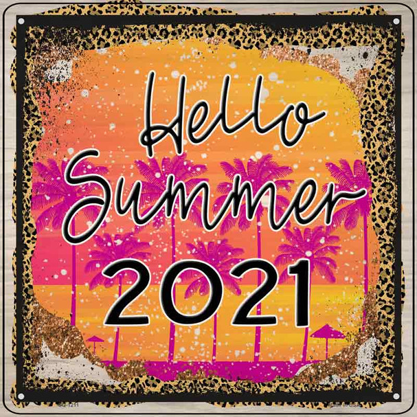 Hello Summer 2021 Wholesale Novelty Metal Square Sign