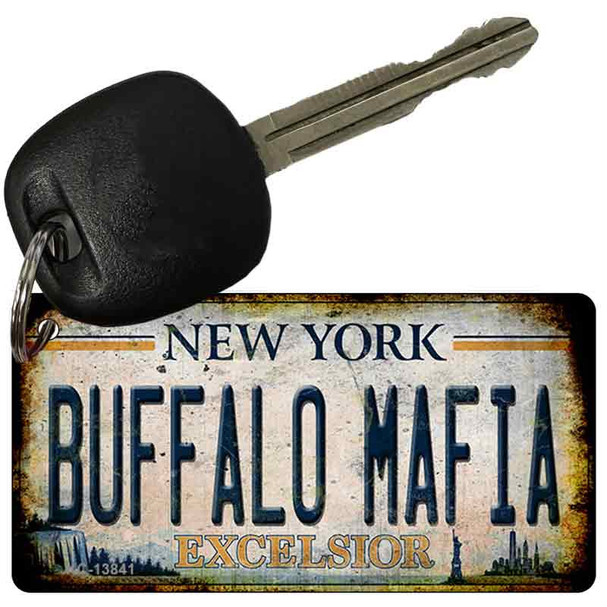Buffalo Mafia Excelsior New York Rusty Wholesale Novelty Metal Key Chain