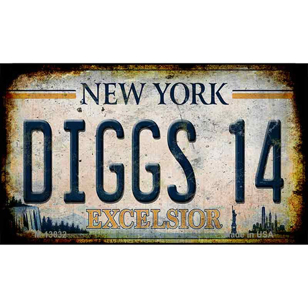 Diggs 14 Excelsior New York Rusty Wholesale Novelty Metal Magnet
