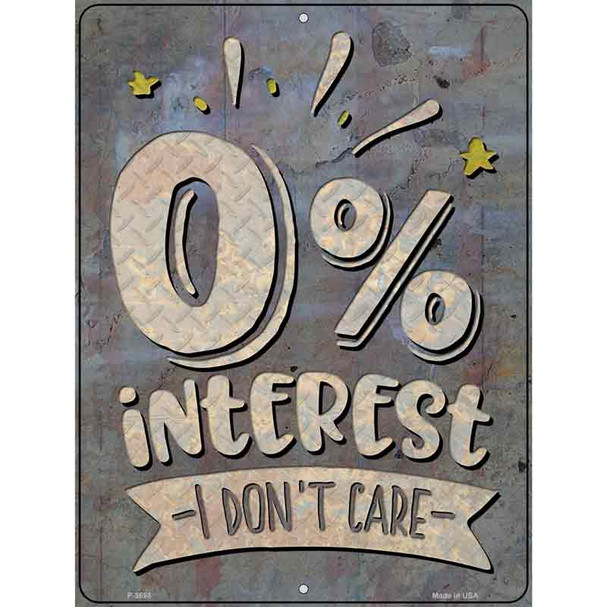 Zero Interest Wholesale Novelty Metal Parking Sign