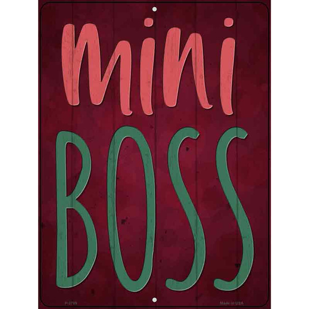 Mini Boss Wholesale Novelty Metal Parking Sign