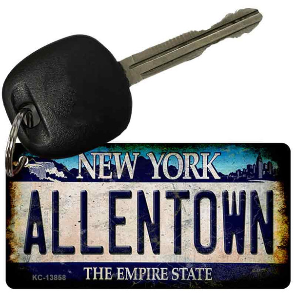 Allentown NY Blue Rusty Wholesale Novelty Metal Key Chain