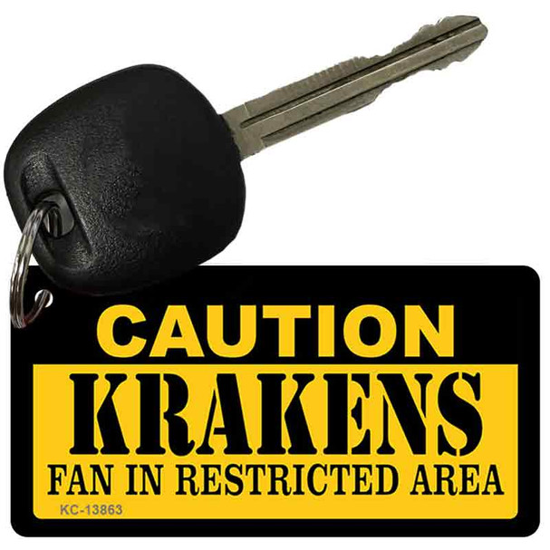 Caution Krakens Wholesale Novelty Metal Key Chain