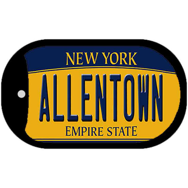 Allentown NY Yellow Wholesale Novelty Metal Dog Tag Necklace