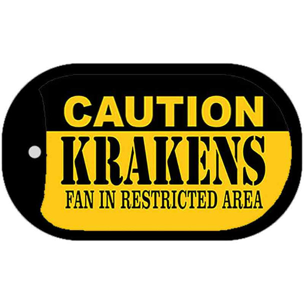 Caution Krakens Wholesale Novelty Metal Dog Tag Necklace