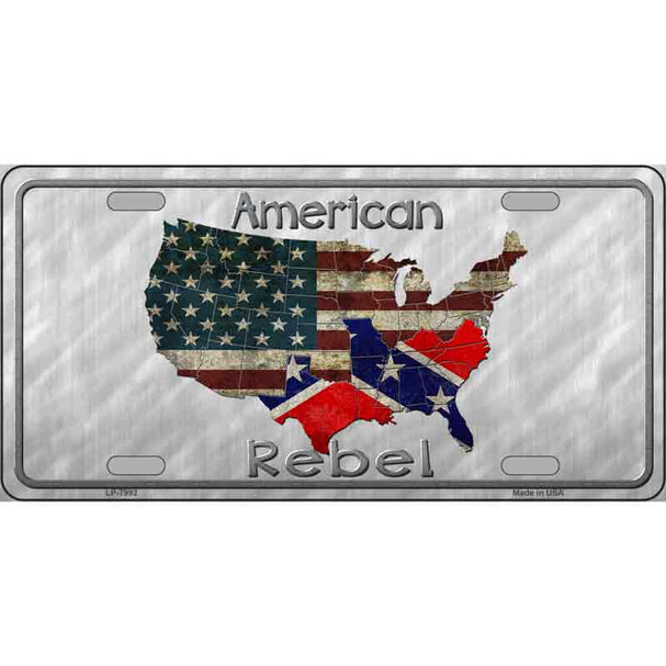 American Rebel Map Novelty Wholesale Metal License Plate