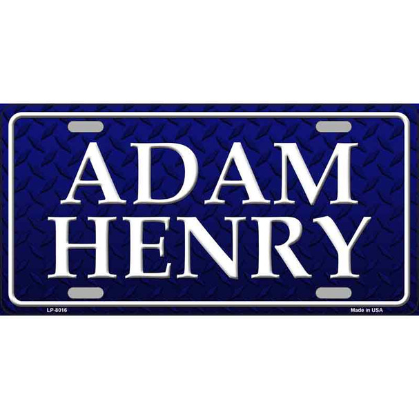 Adam Henry Novelty Wholesale Metal License Plate