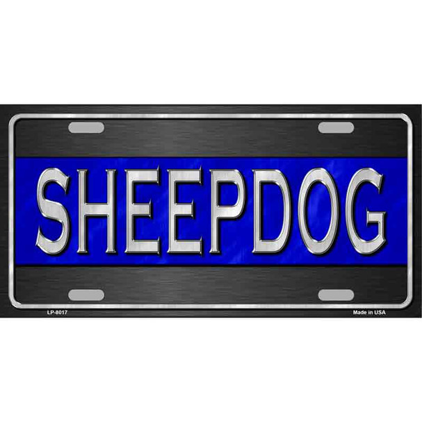 Sheepdog Thin Blue Line Novelty Wholesale Metal License Plate