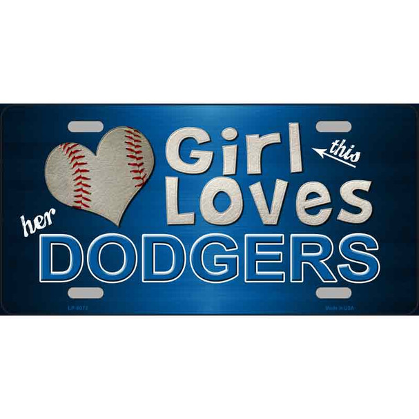 This Girl Loves Her Dodgers Novelty Wholesale Metal License Plate