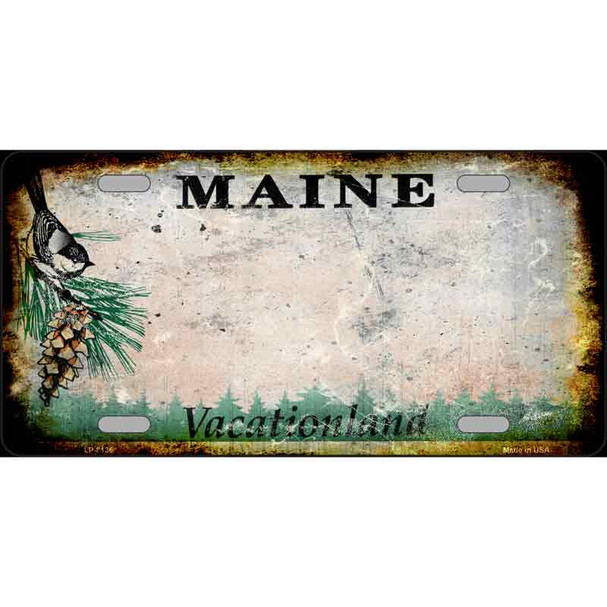 Maine State Rusty Novelty Wholesale Metal License Plate