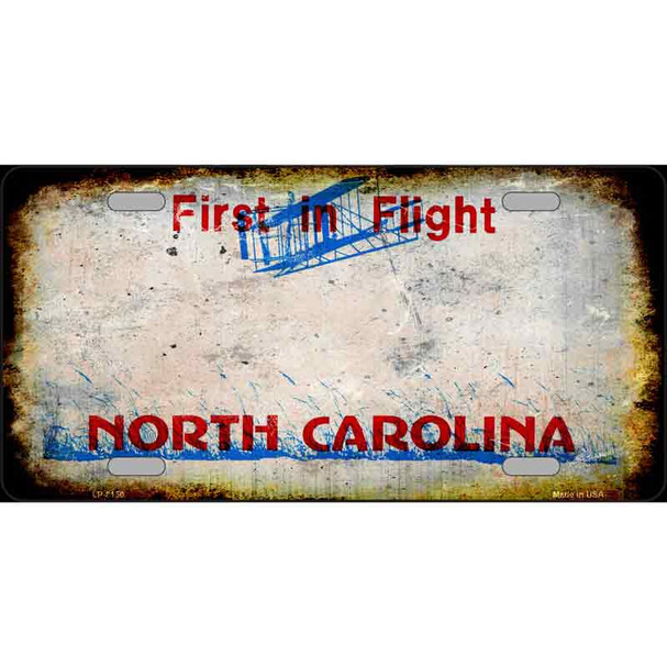 North Carolina State Rusty Novelty Wholesale Metal License Plate