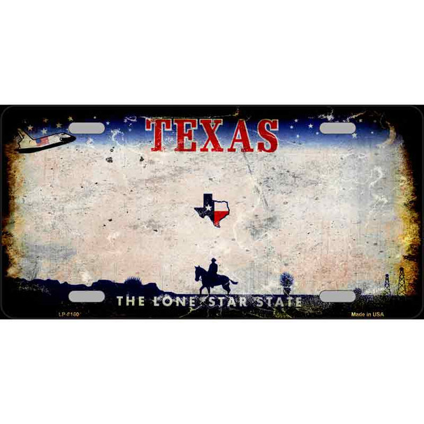 Texas State Rusty Novelty Wholesale Metal License Plate