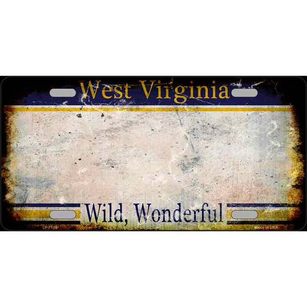 West Virginia State Rusty Novelty Wholesale Metal License Plate