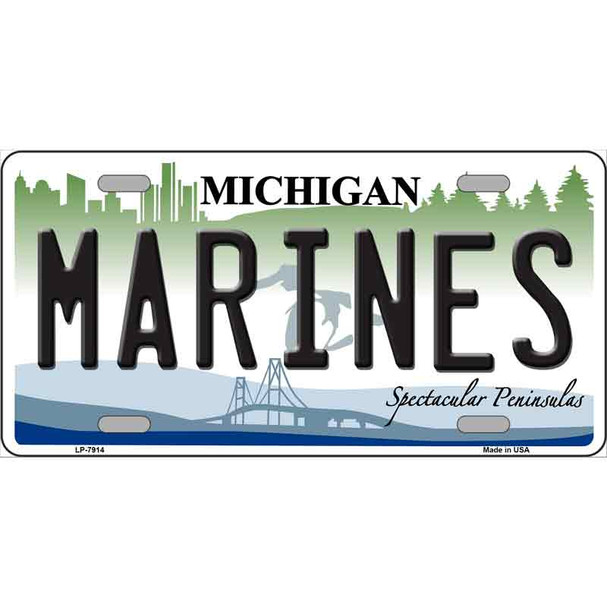 Marines Michigan Novelty Wholesale Metal License Plate
